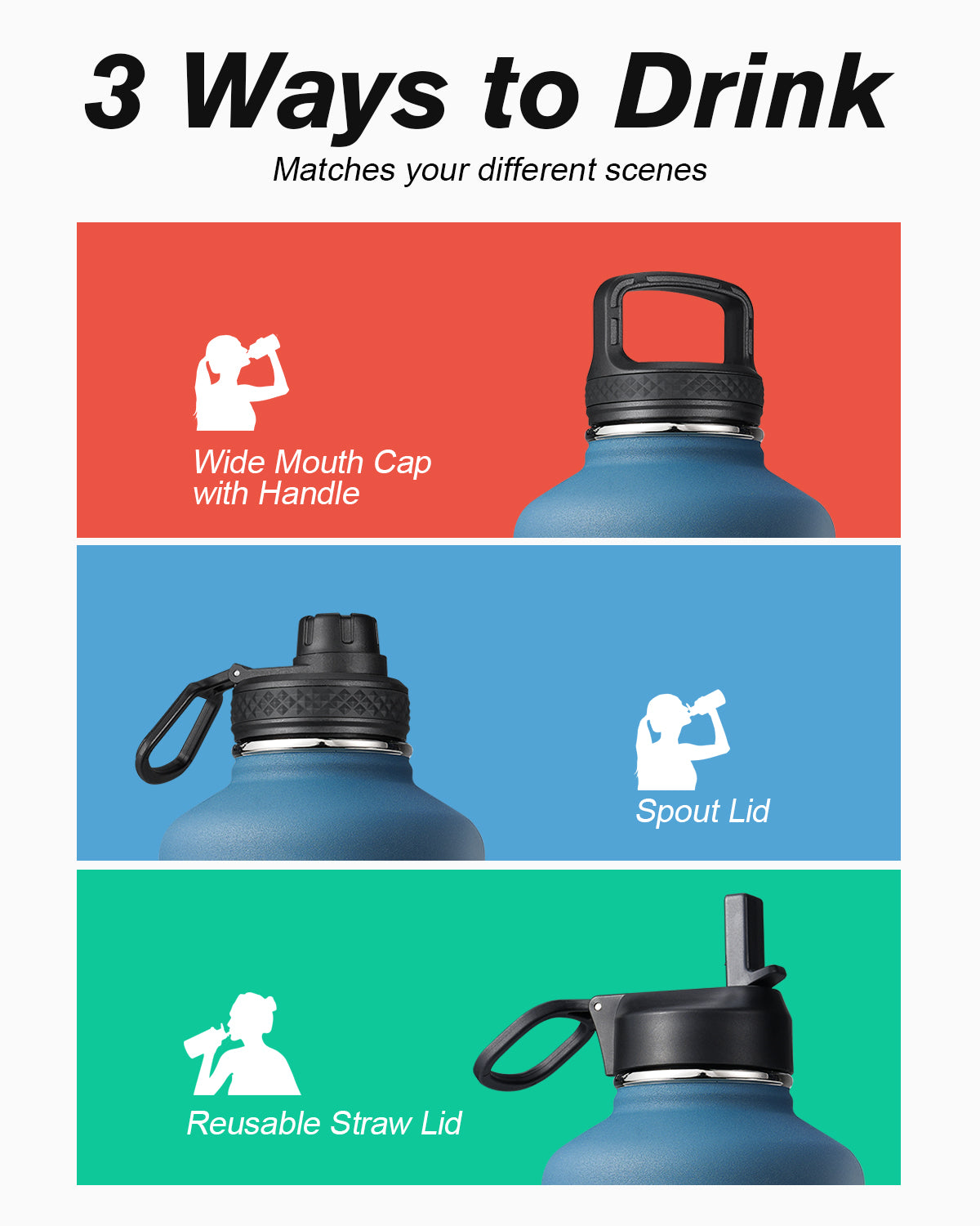 Classic 87 oz Water Bottle with Straw