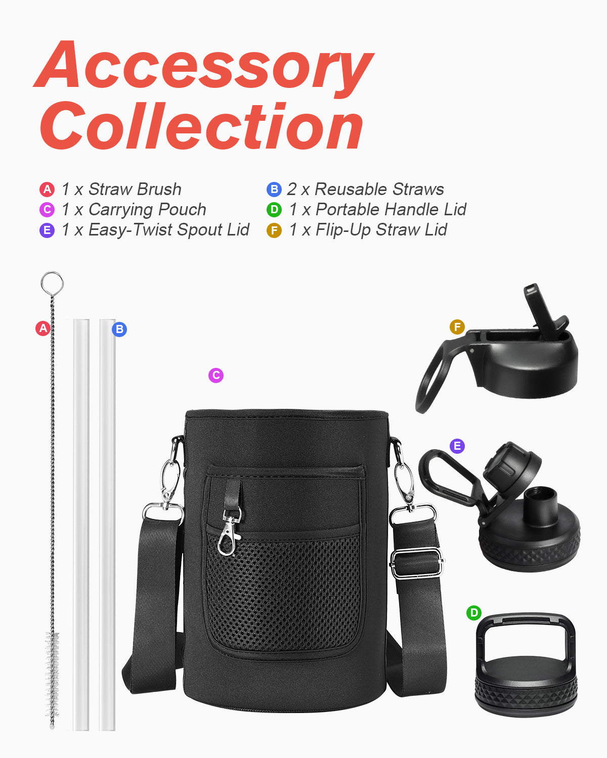 Classic 87 oz Water Bottle with Straw