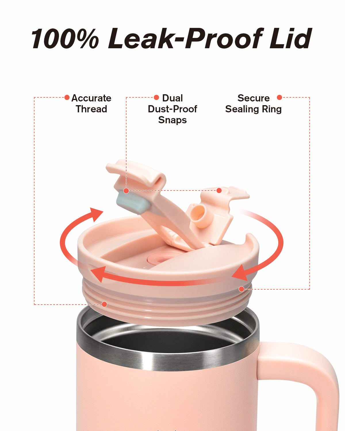 Insulated Coffee Tumbler Travel Mug - 40OZ