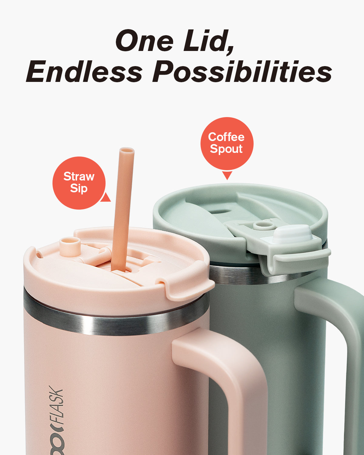 Insulated Coffee Tumbler Travel Mug - 40OZ