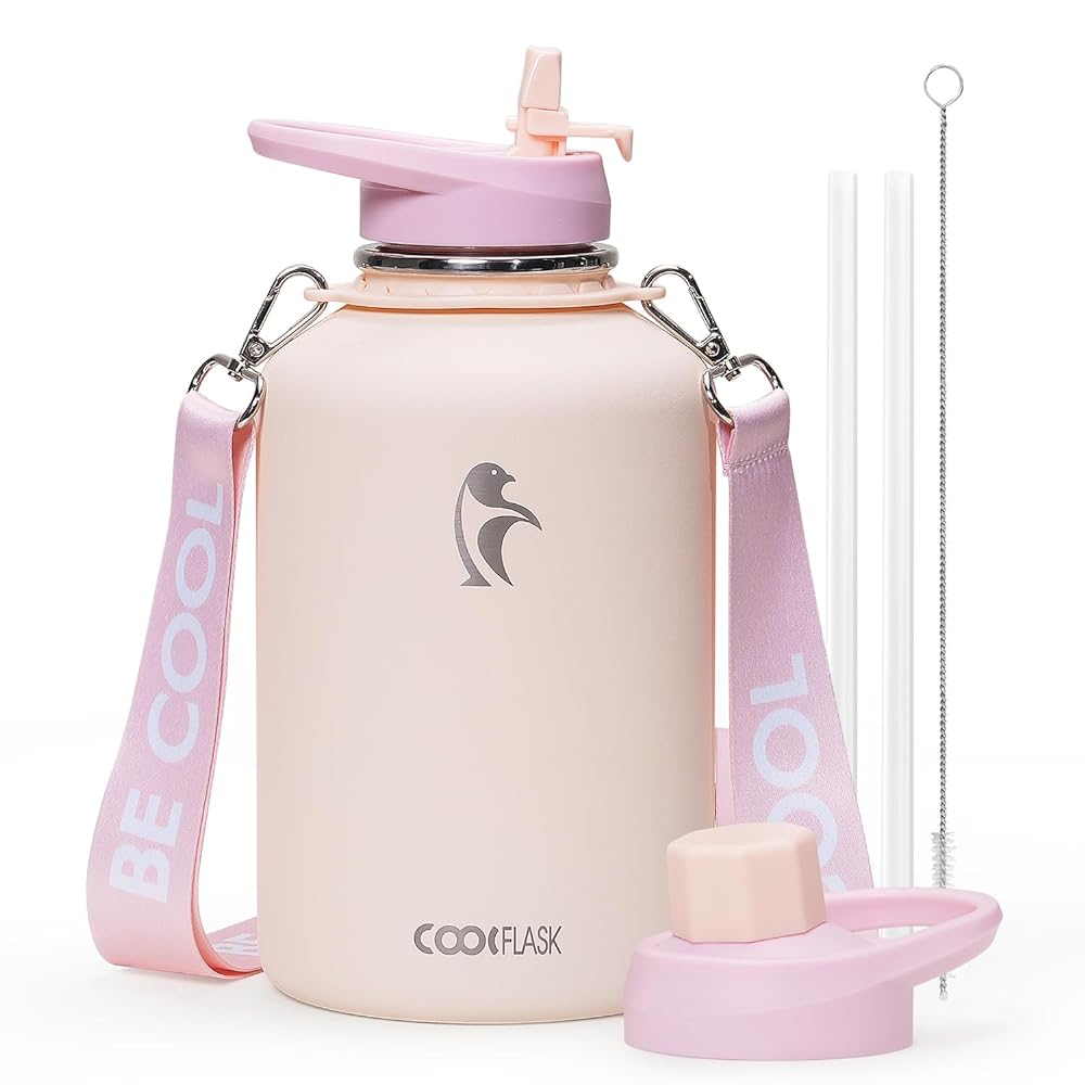64 oz Compact Water Bottle With Strap