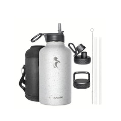 thumbnail image 2 of COOLYARD Half Gallon Insulated Water Bottle - 64oz Stainless Steel Jug With MOLLE Sleeve, Camo Black 2 of 4