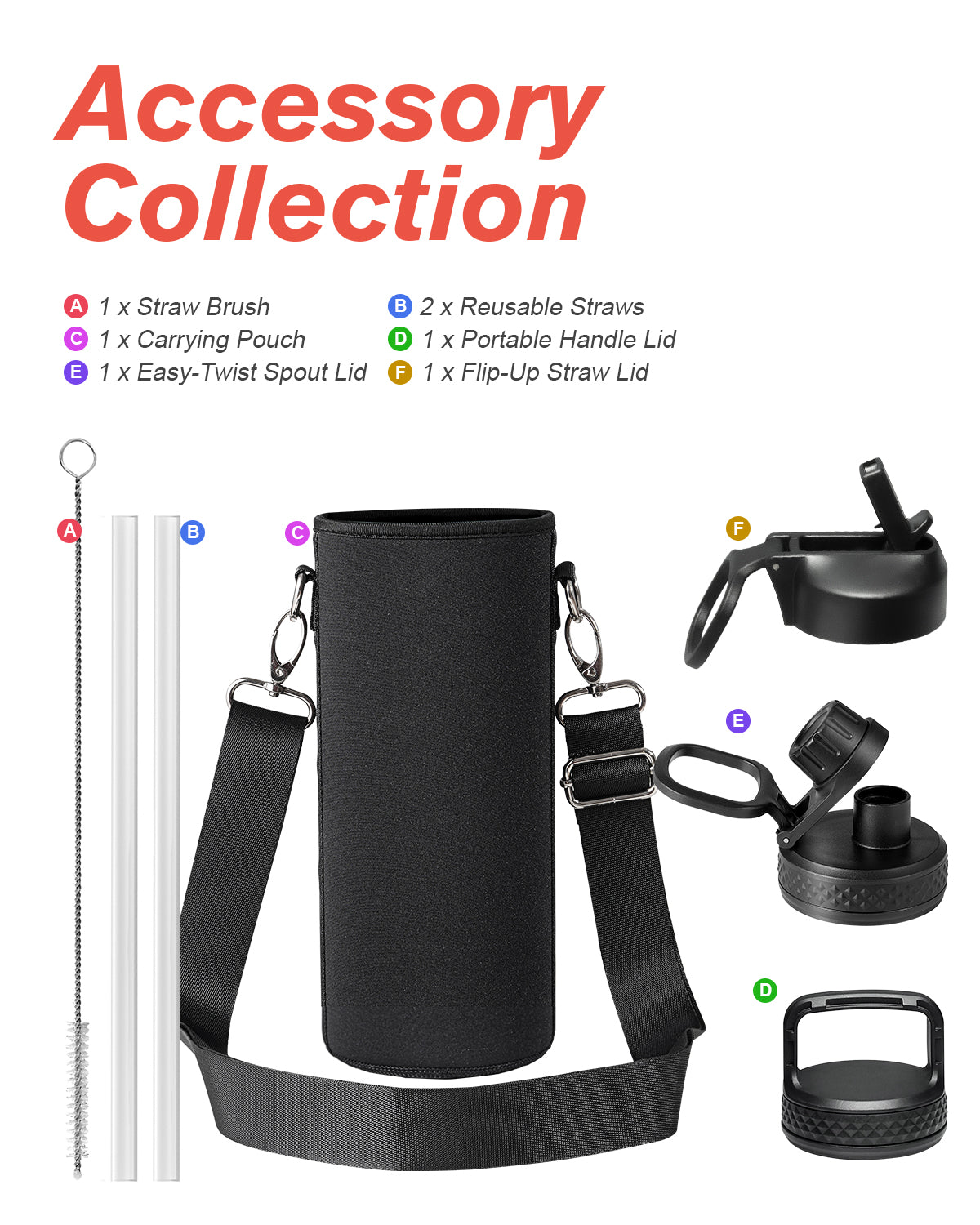 straw insulated water bottle