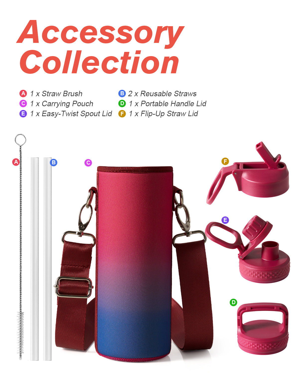 water bottle with stra