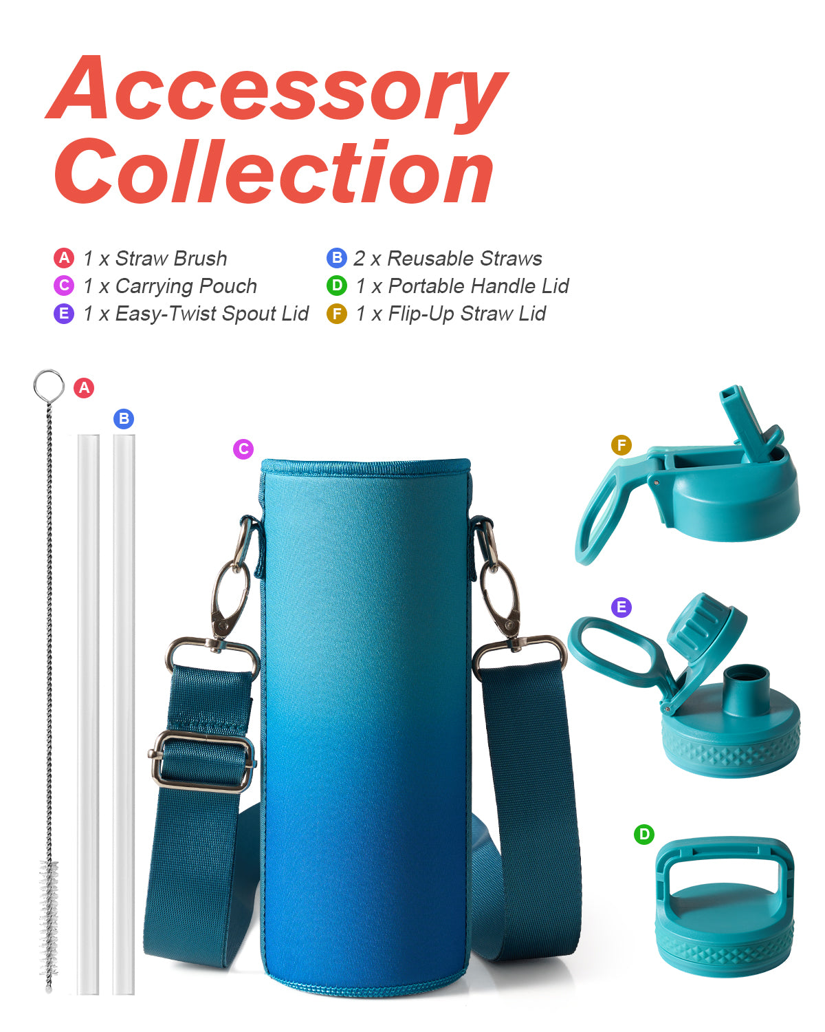 water bottle with straw