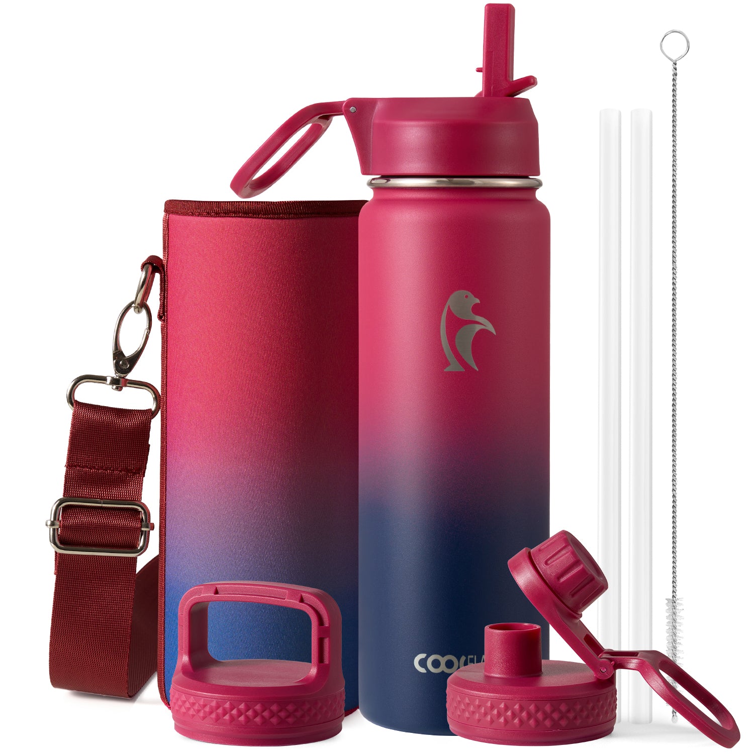 water jug with straw